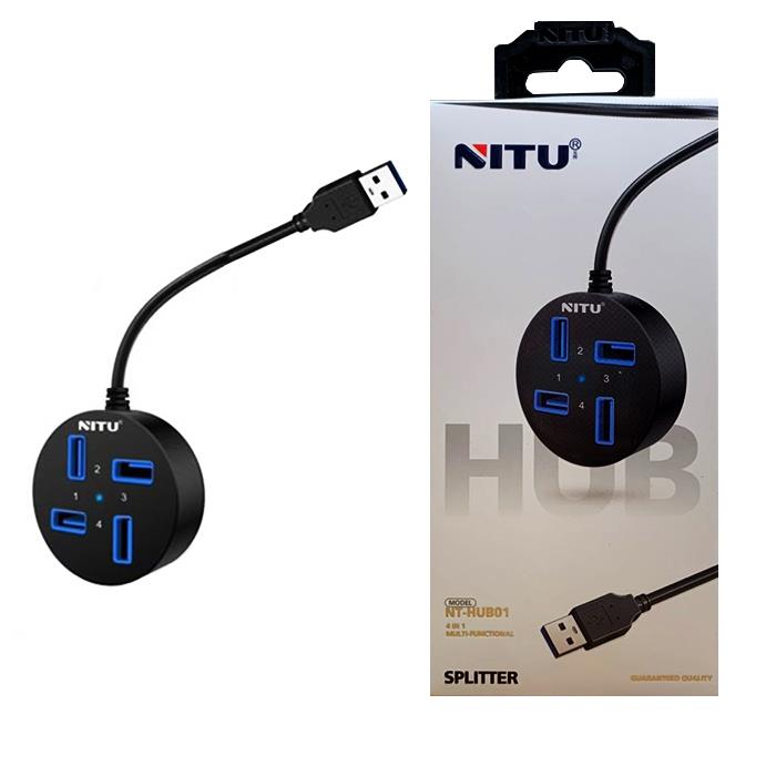 هاب 4پورت نیتو Nitu HUB01 4-in-1  USB Multiport Hub Adapter NITU HUB01 USB Hub 5 Port